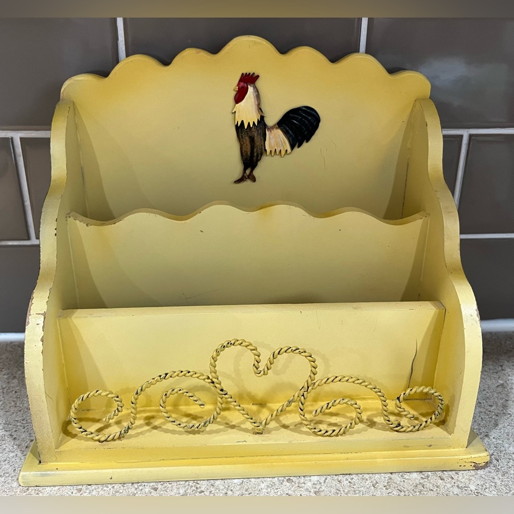 Vintage Wood Letter Holder/Box.